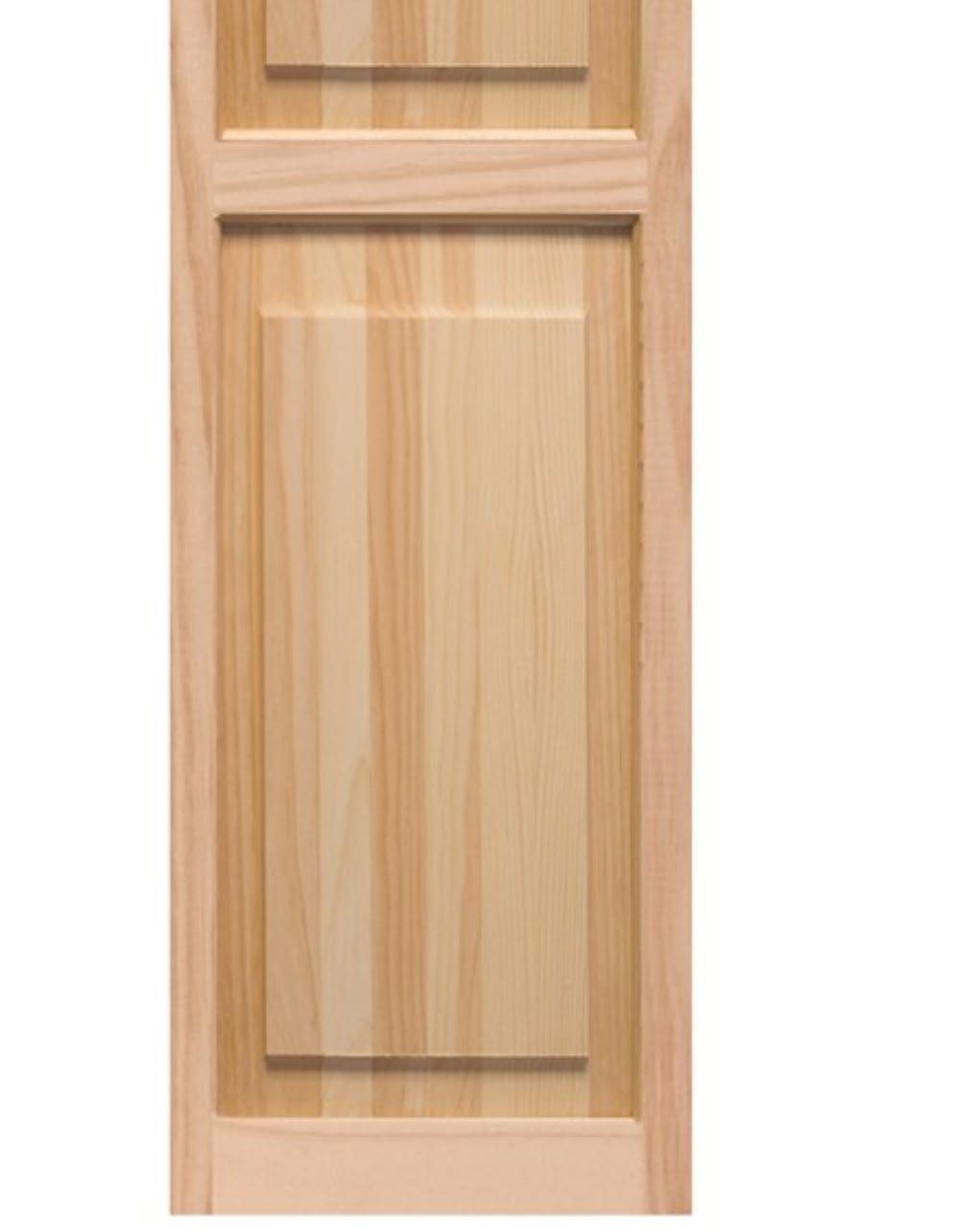 LTL Home Products Pinecroft Raised Panel Wood Exterior Shutters (Set of 2)