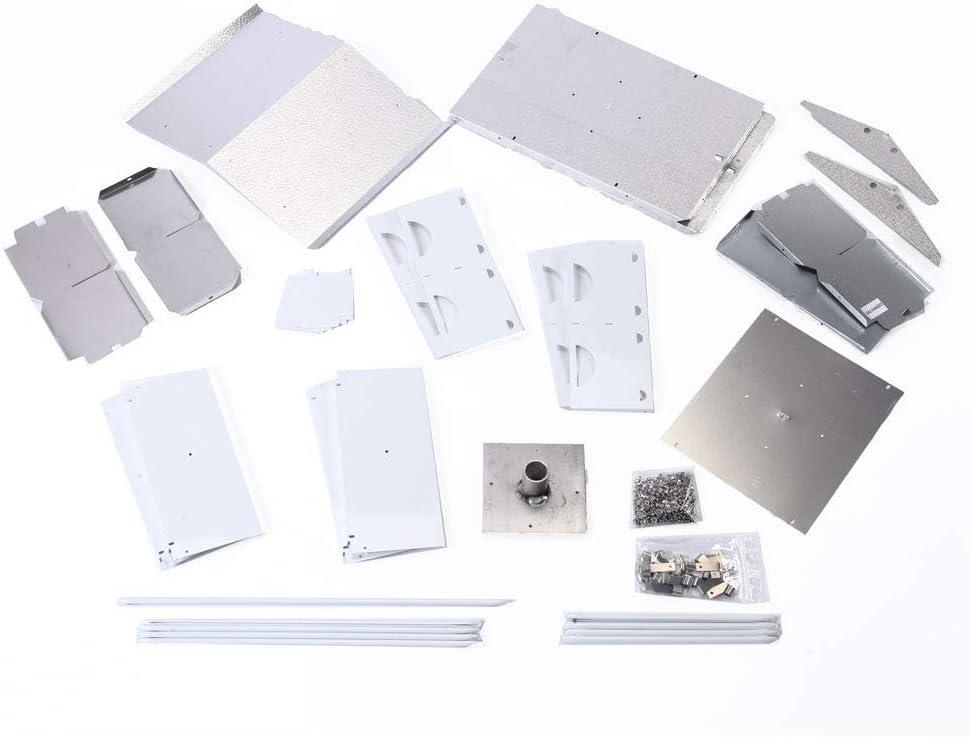 Birds Choice Pequeña Casa para Pájaros Martin Morada de 2 Niveles y 8 Habitaciones con Entradas Resistentes a los Estornudos, Blanco/gris