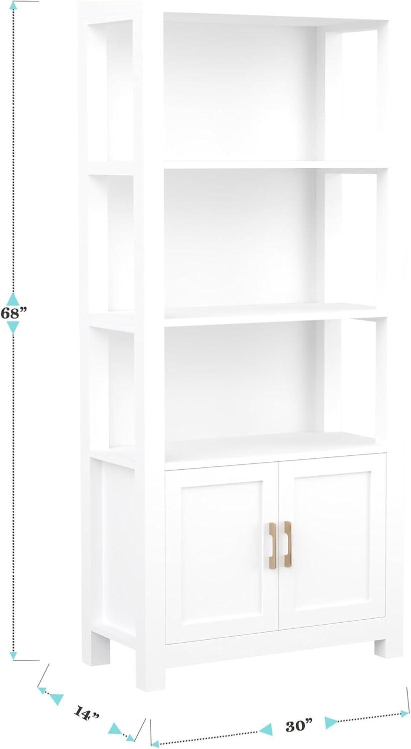Martha Stewart Teague Martha Stewart 68" Shaker Bookcase with Storage Cabinet