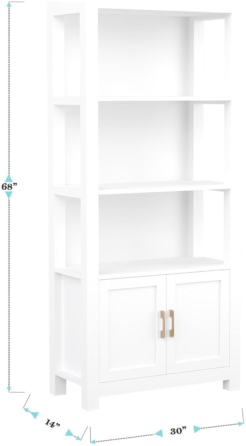 Martha Stewart Teague Martha Stewart 68" Shaker Bookcase with Storage Cabinet