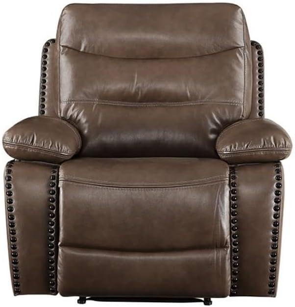 CoSoTower Recliner (Power Motion), Brown Leather-Gel Match