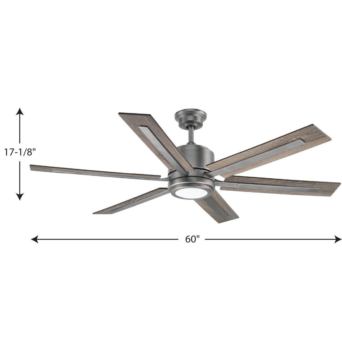 P2586-8130K-Progress Lighting-Glandon - Wide - Ceiling Fan - 1 Light - Handheld Remote in Transitional style - 60 Inches wide by 17.13 Inches