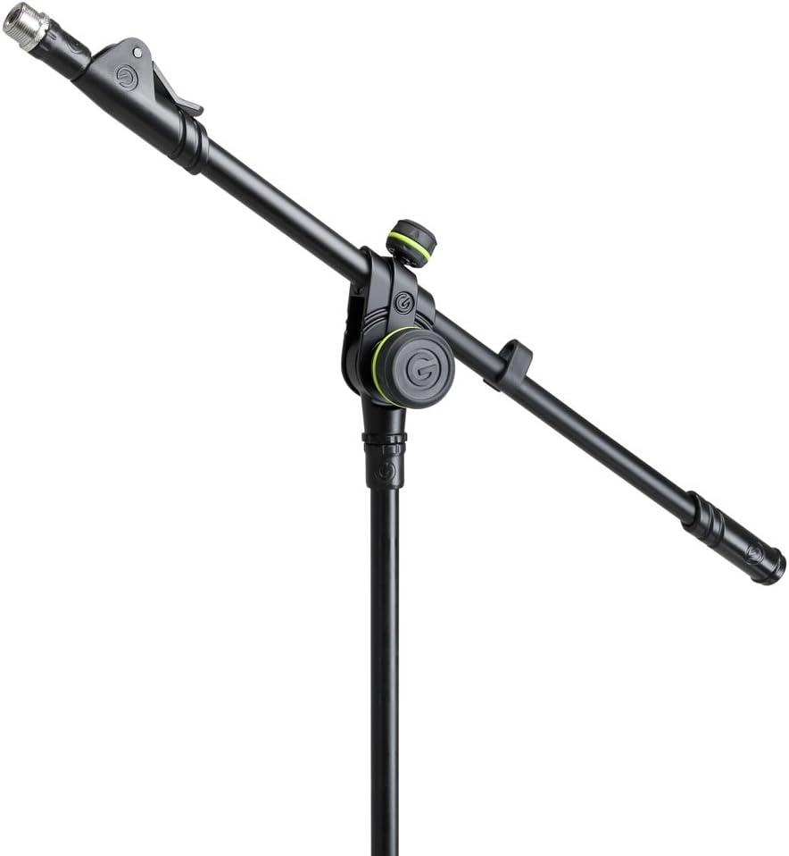 Gravity Stands Microphone Stand With Folding Tripod Base And 2-Point Adjustment Telescoping Boom Short