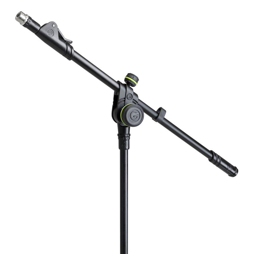 Gravity Stands Microphone Stand With Folding Tripod Base And 2-Point Adjustment Telescoping Boom Short