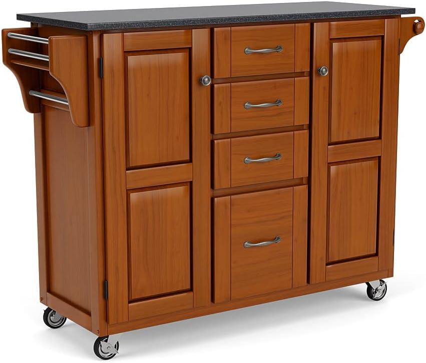 Homestyles Create-a-Cart Wood Rolling Kitchen Cart in Brown