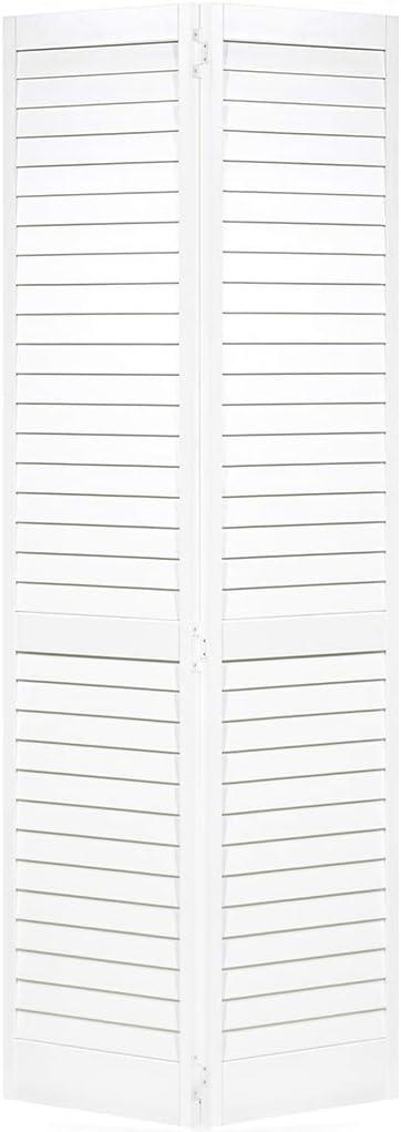 Kimberly Bay Louvered Wood Painted Plantation Bi-Fold Door