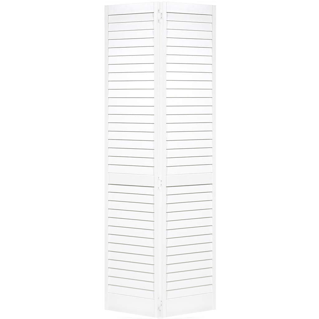 Kimberly Bay Louvered Wood Painted Plantation Bi-Fold Door