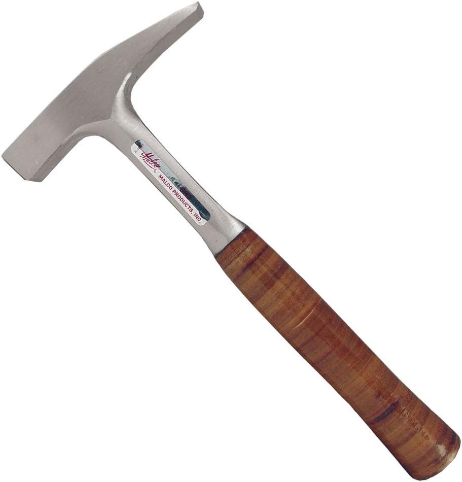 Malco Setting Hammer,18 Oz,Steel,Leather Grip SH3
