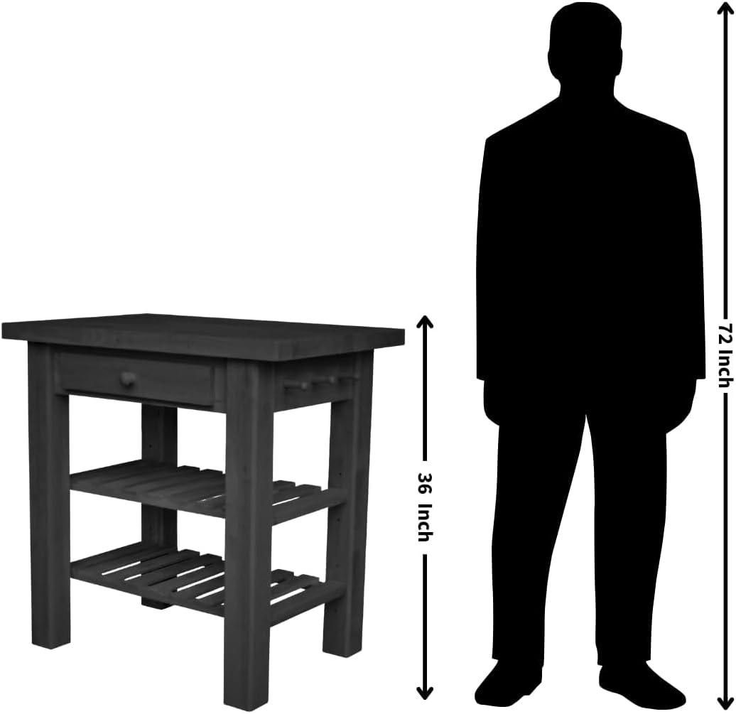 International Concepts Unfinished Butcher Block Kitchen Island