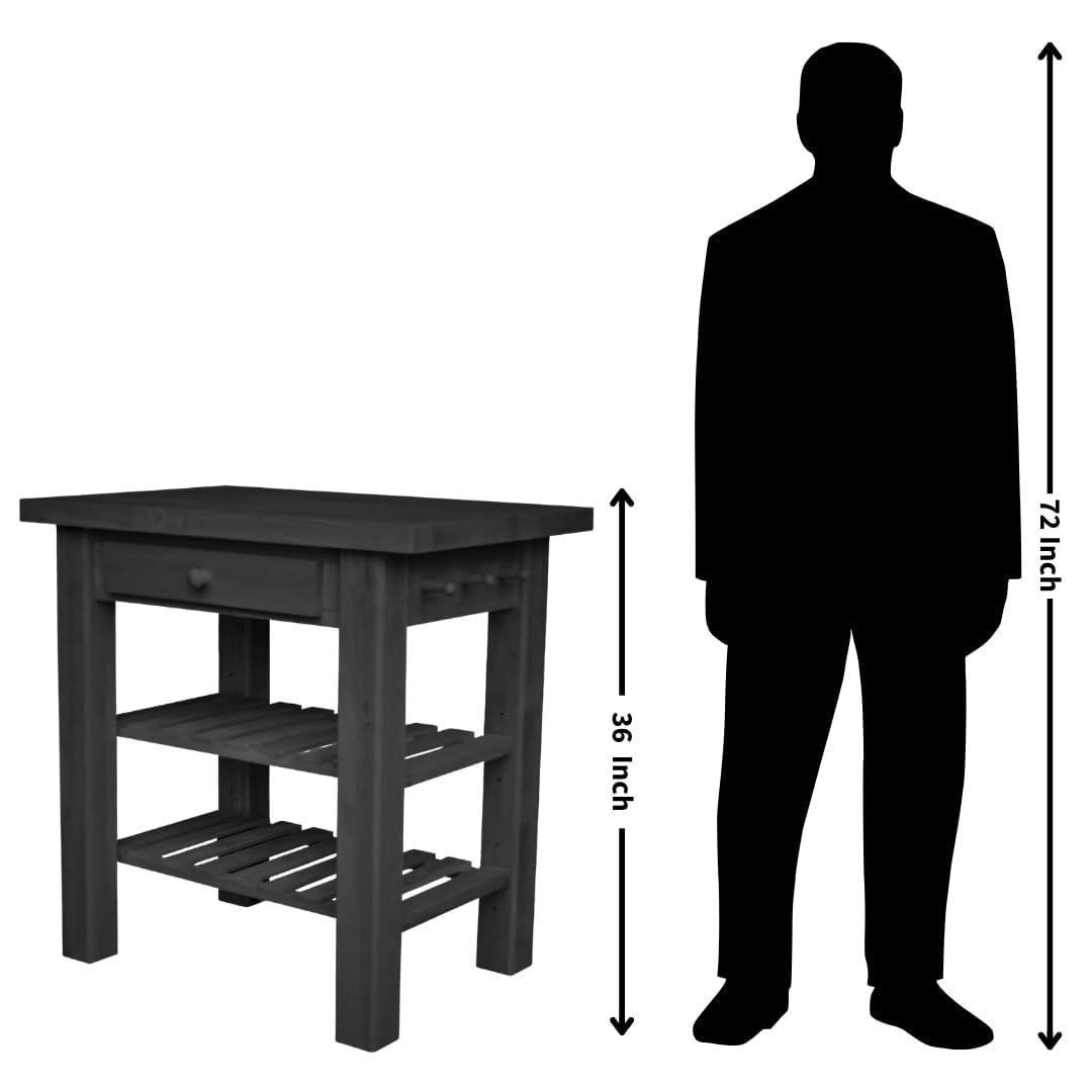 International Concepts Unfinished Butcher Block Kitchen Island