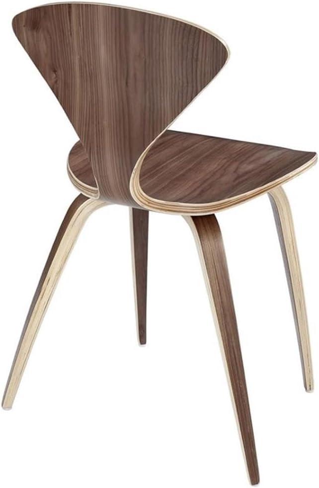 Modway Dark Walnut Style Stacking Chair Set by Modway