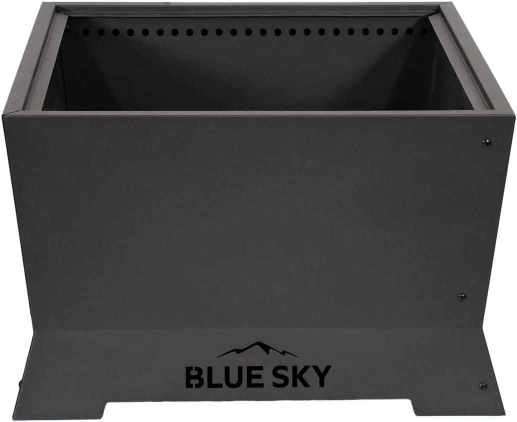 Blue Sky 28" Black Steel Smokeless Square Fire Pit