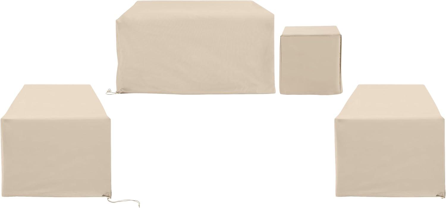 30 x 58 x 36.5 in. Outdoor Furniture Cover Set, Tan - 4 Piece