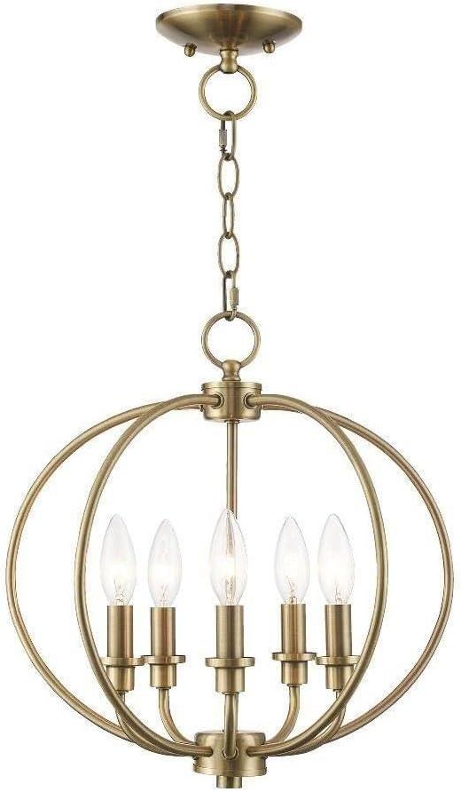 Livex Lighting Milania 5 - Light Chandelier in  Antique Brass