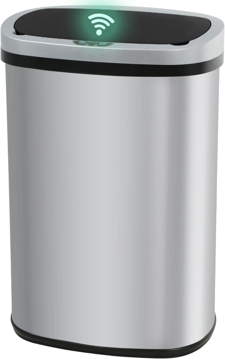 Stainless Steel 13 Gallon Motion Sensor Kitchen Trash Can