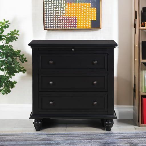 Historyli Go5H Bedside Table With 3 Drawers, Solid Wood Legs, Pull Out Tray Pine Wood Night Stand, Modern Side End Table Cabinet For Office, Living Room, Bedroom