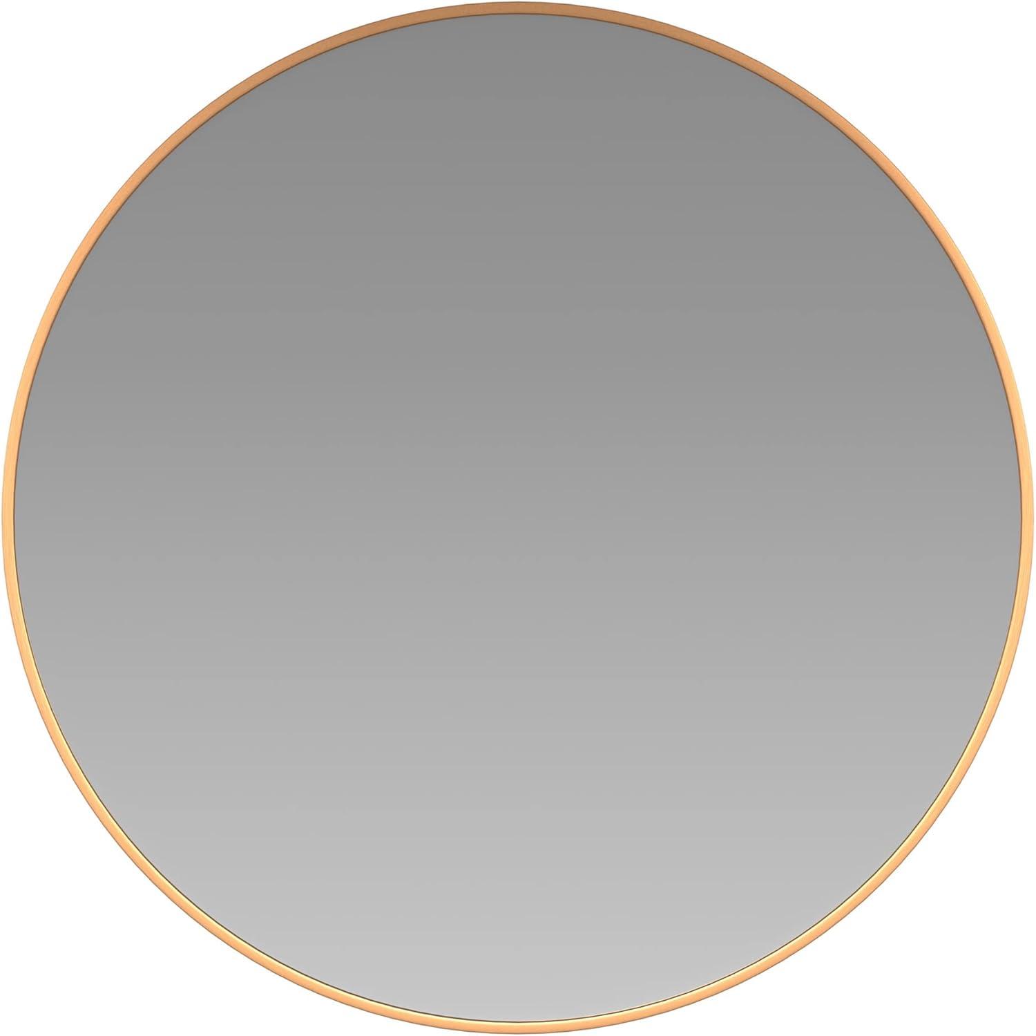 Flash Furniture Modern Round Wall Mounted Mirror, Gold