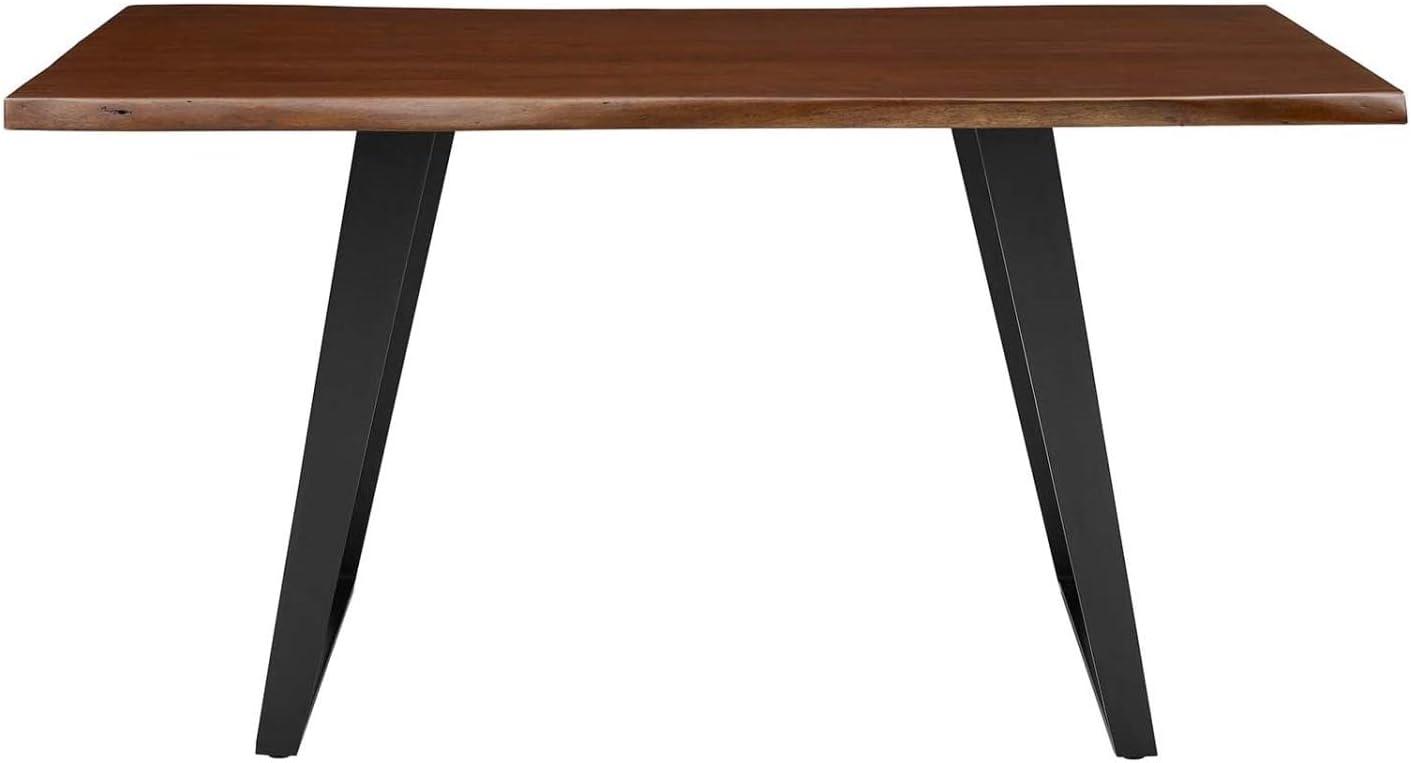 Viggo 60" Live Edge Acacia Wood Rectangular Dining Table by Modway