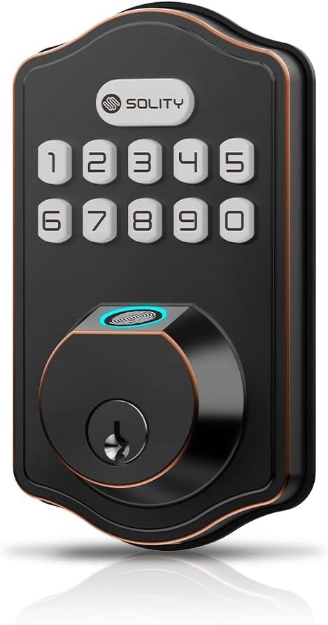 Nickel Electronic Deadbolt Door Lock with Keypad and Wi-Fi