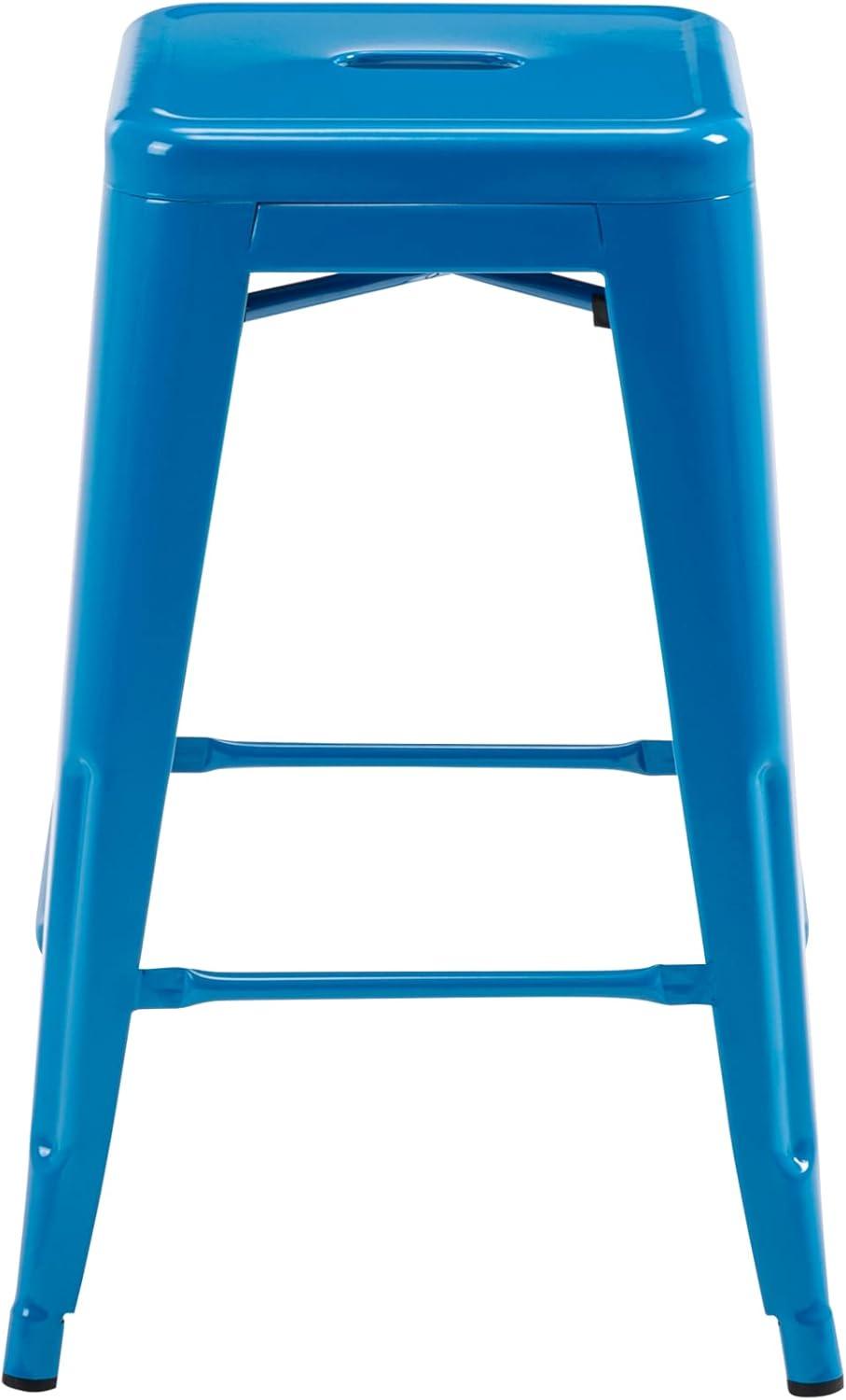 Williston Forge Kohki 24" Counter Stool Metal Bar Stools Counter Height Barstools Backless Indoor/Outdoor Bar Stools Kitchen Counter Stools Chairs(Set of 4)