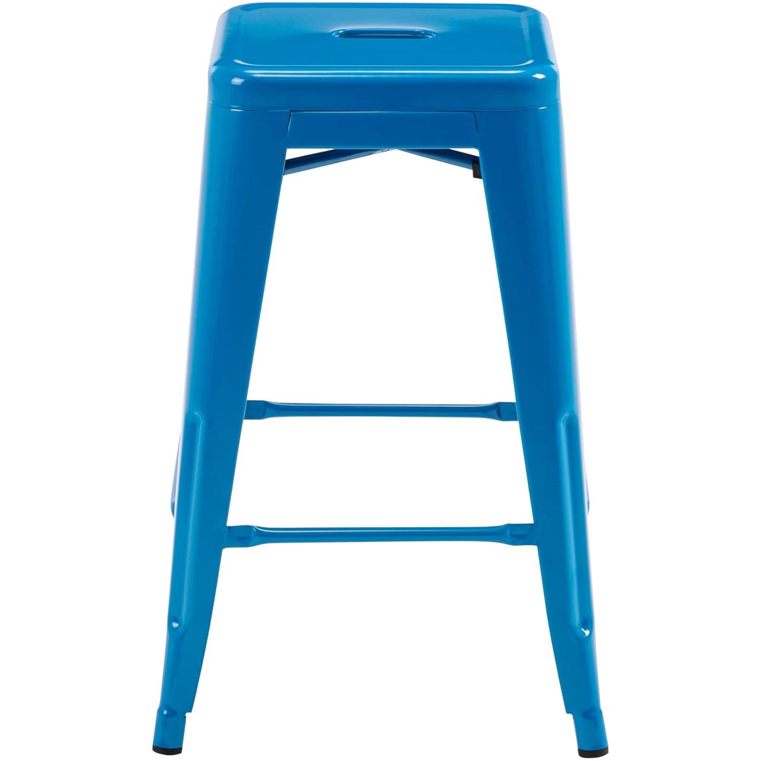 Williston Forge Kohki 24" Counter Stool Metal Bar Stools Counter Height Barstools Backless Indoor/Outdoor Bar Stools Kitchen Counter Stools Chairs(Set of 4)