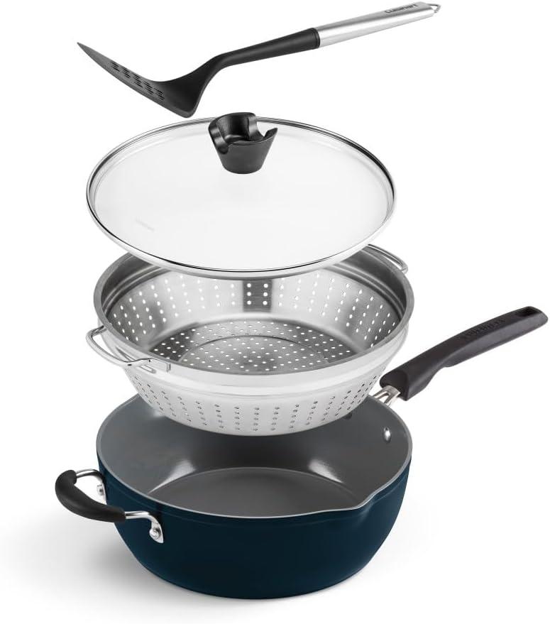 Cuisinart Cuisinart Preferred Pan 4 Piece Set (4.5 Qt. Multi-Purpose Pan with Cover, Steamer, Slotted Turner)