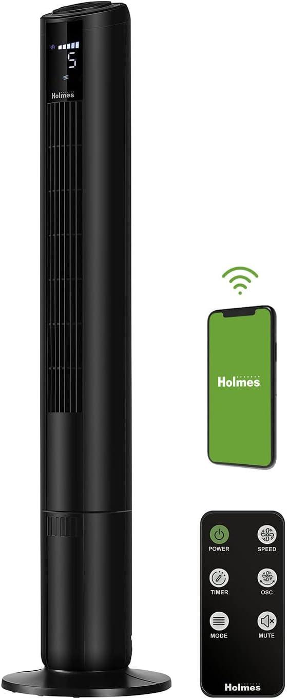 42" SmartConnect Wi-Fi Oscillating Digital Tower Fan, 5 Speeds, Remote Control