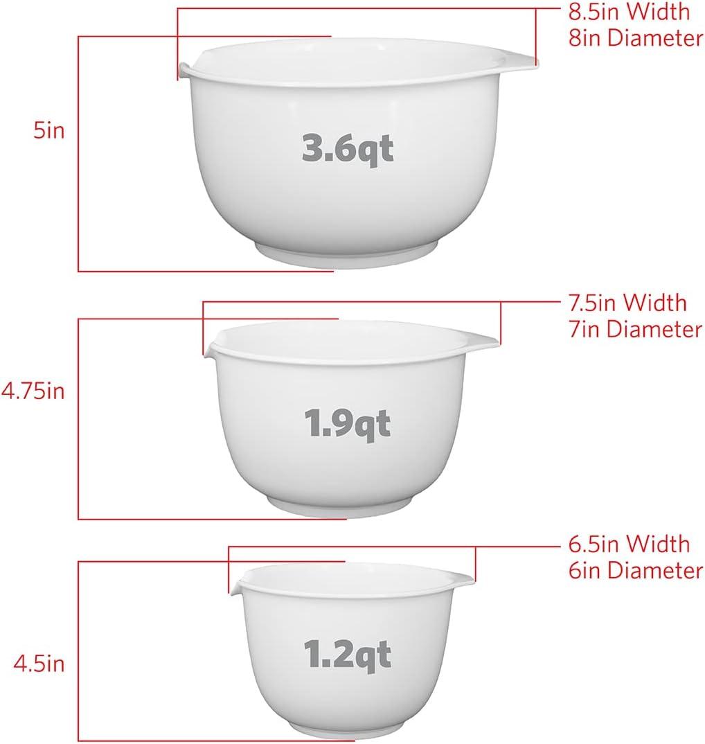GLAD™ Glad Mixing Bowls With Pour Spout, Set Of 3 (Set of 3)