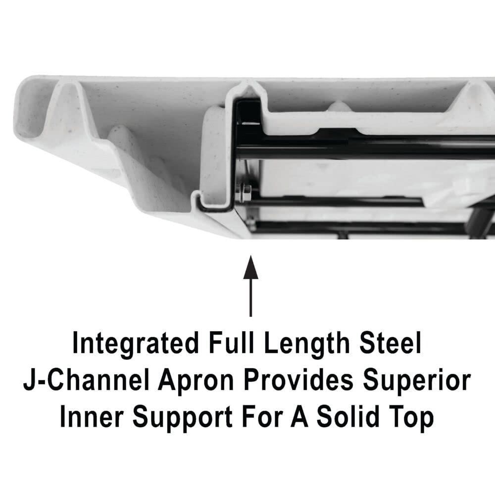 Correll Heavy Duty 30" x 72" Adjustable Height Blow Molded Folding Table - RA3072