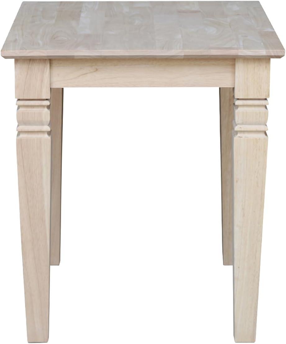 Classic Unfinished Parawood Java Square End Table