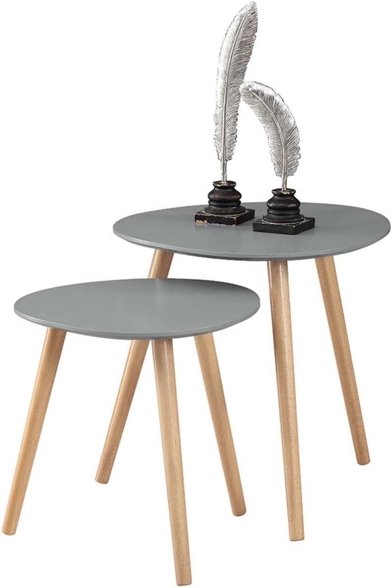 Oslo Gray and Light Oak Nesting End Tables