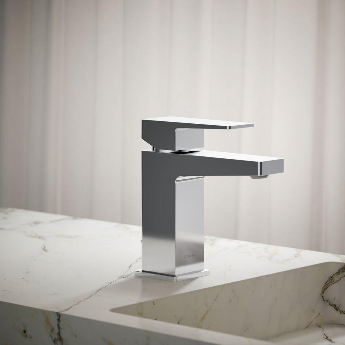 Kohler Honesty Single-Handle Bathroom Faucet with Pop-Up Drain Assembly, One Hole Bathroom Sink Faucet, 1.2 gpm