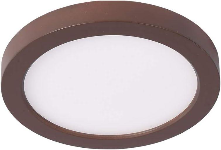 WAC Lighting Round 5" 1-Light 3500K Energy Star Aluminum Flush Mount in Bronze