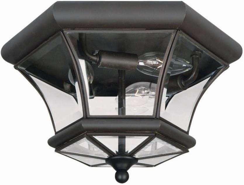 Livex Lighting Monterey/Georgetown 3 - Light Flush Mount in Bronze