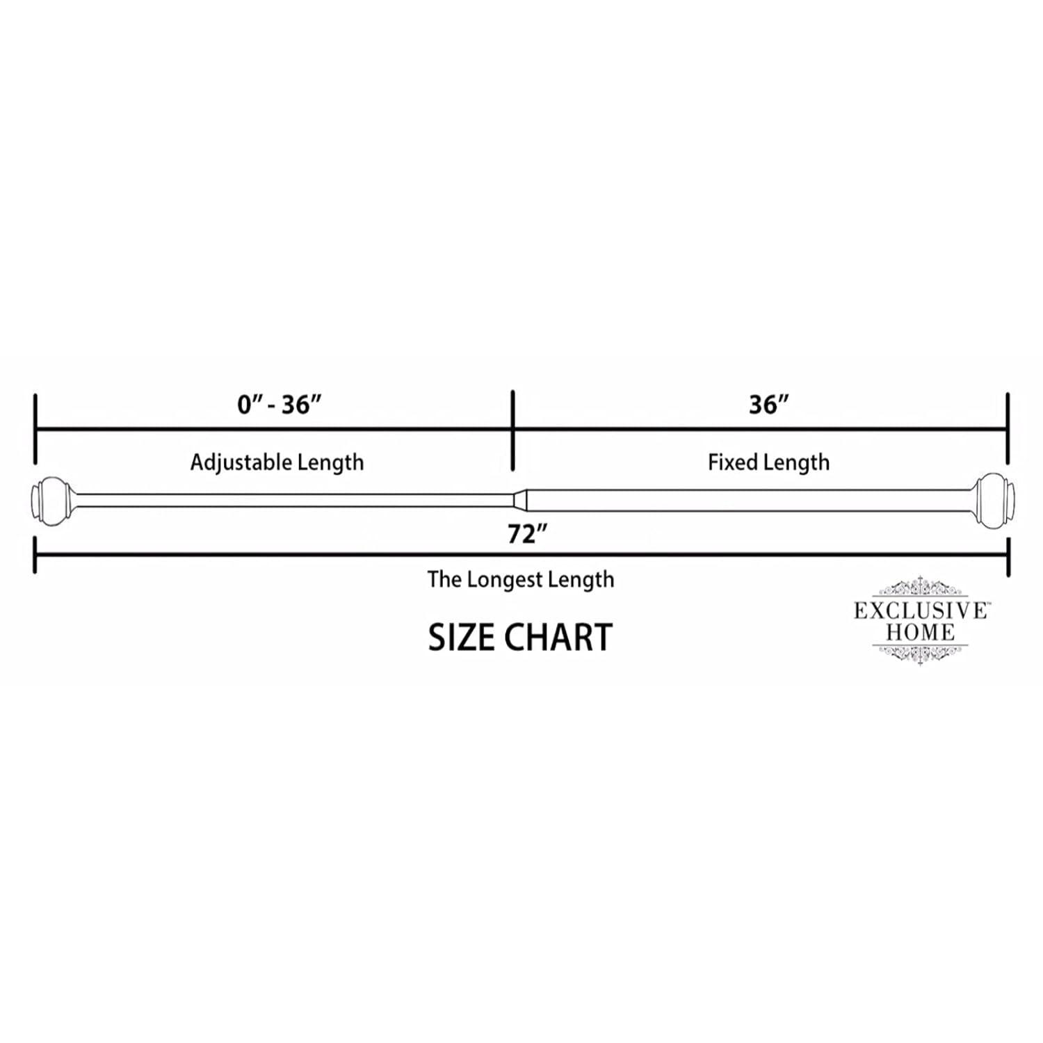 Exclusive Home Exclusive Home Torch Curtain Rod and Coordinating Finial Set, Adjustable