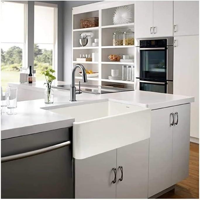 Houzer Platus 33 inch Black Fireclay Apron Front Farmhouse Single Bowl Kitchen Sink - PTG-4300 BL