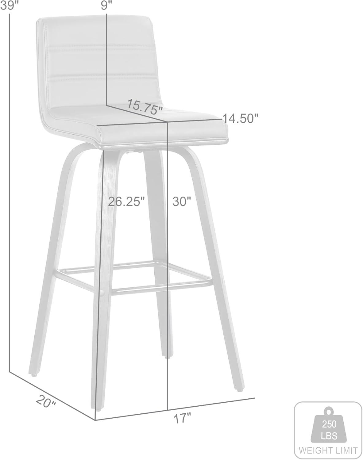 Hiram Solid Wood Swivel Bar & Counter Stool