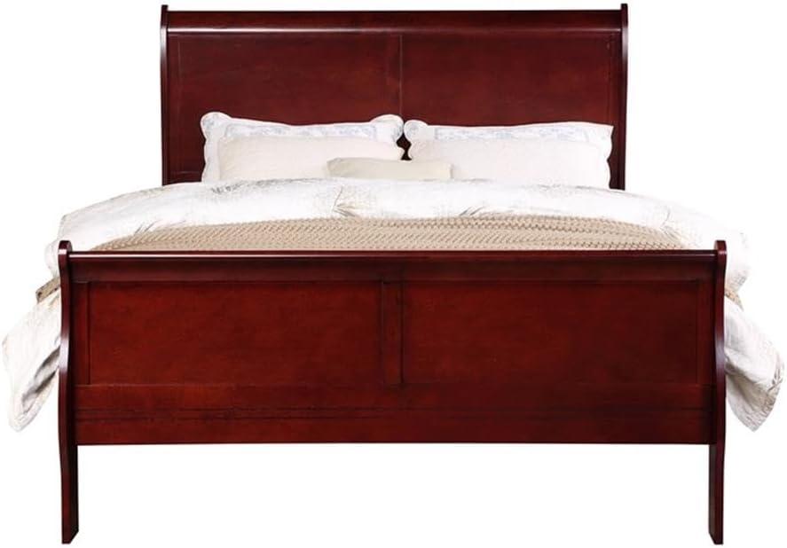 Acme Simple Relax Queen Bed, Brown Cherry Finish