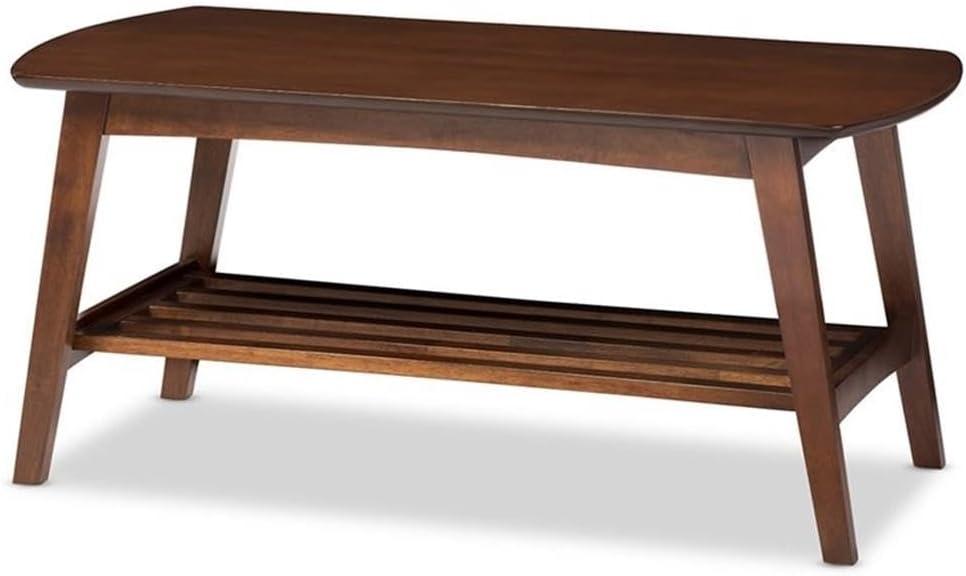 Sacramento Dark Walnut Mid-Century Modern Coffee Table with Storage