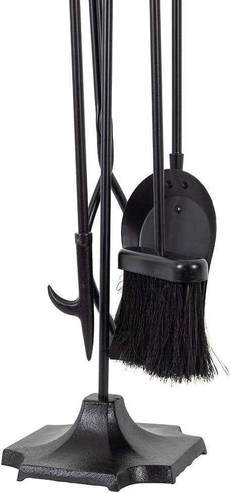 Modern Ember Cascade 5 Piece Fireplace Tool Set in Black
