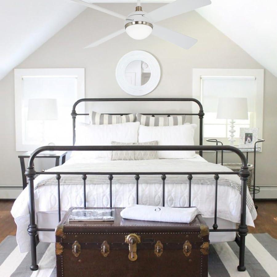 54" 4 - Blade LED Standard Ceiling Fan with Remote Control and Light Kit Included