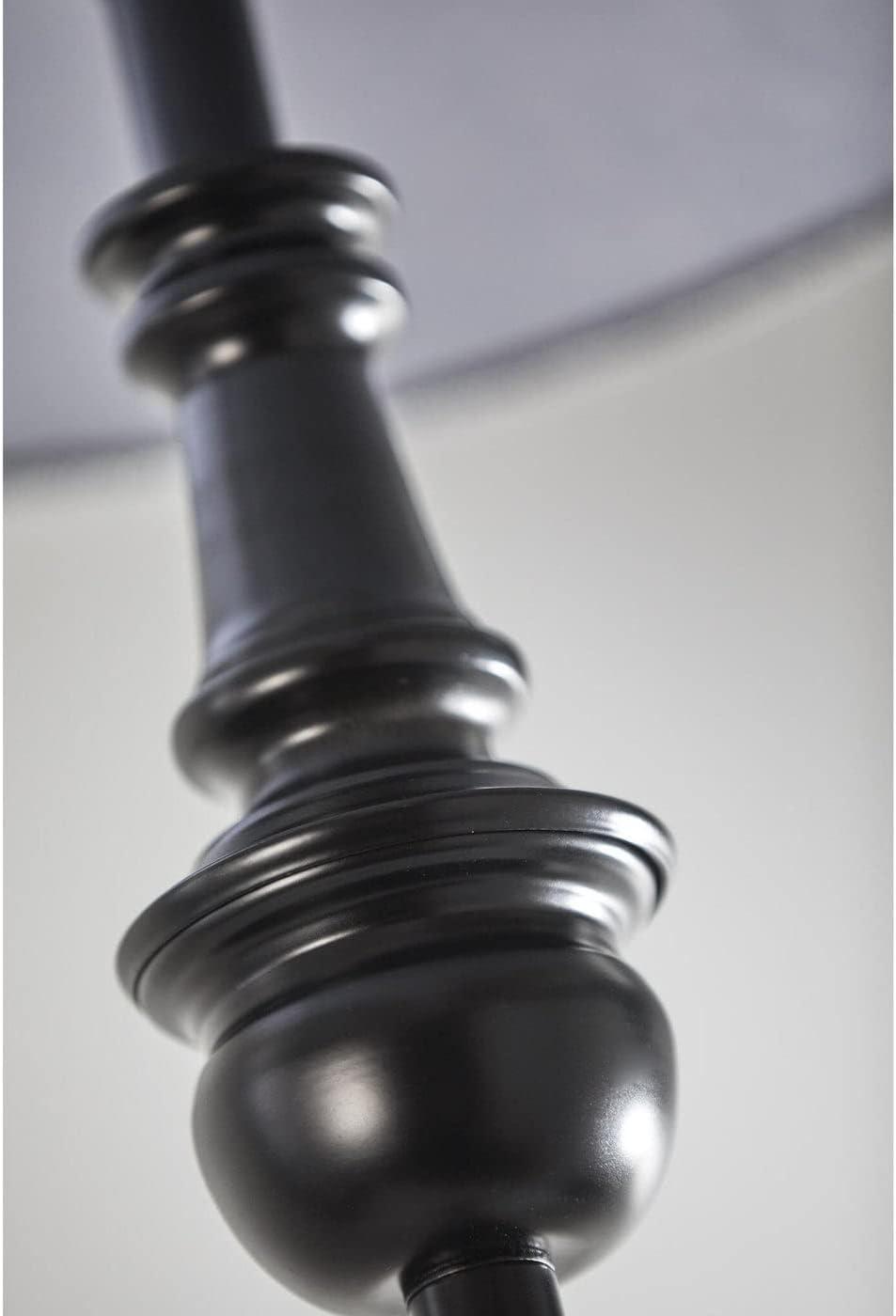 60" 3-way Charles Floor Lamp Black - Adesso: Modern Standing Light for Living Room, ETL Listed, Acrylic Shade