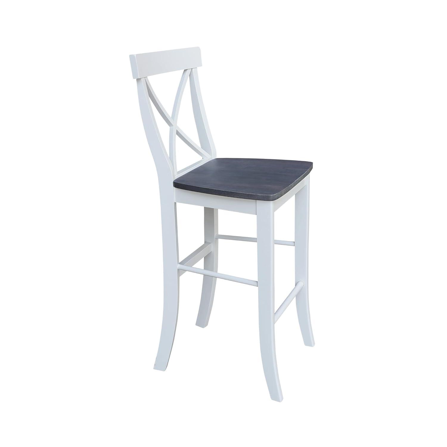 24&#34; X Back Counter Height Barstool Barstool White - International Concepts