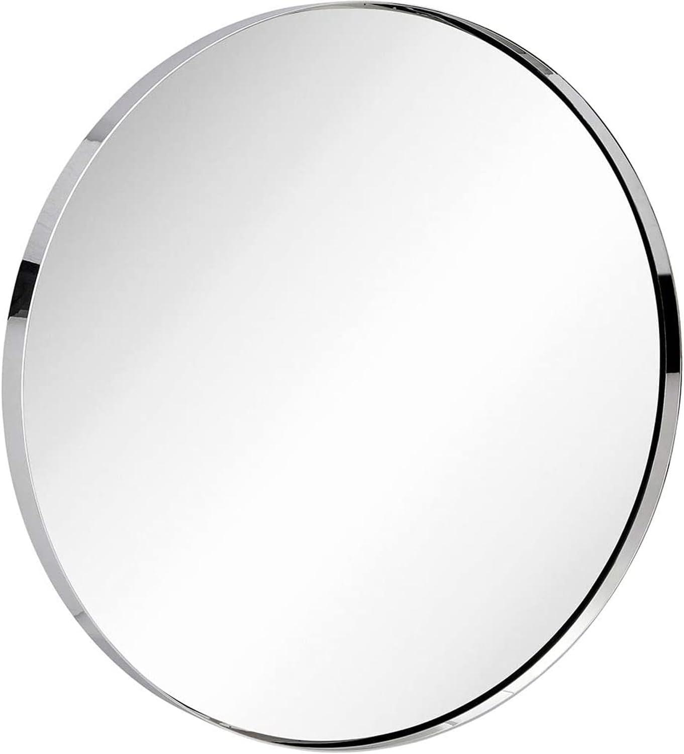 Hamilton Hills 24" Bronze Circle Deep Set Metal Round Frame Mirror Contemporary