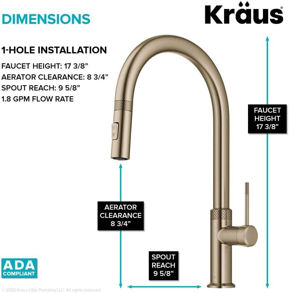 Kraus Oletto Single Handle High-arc Kitchen Faucet