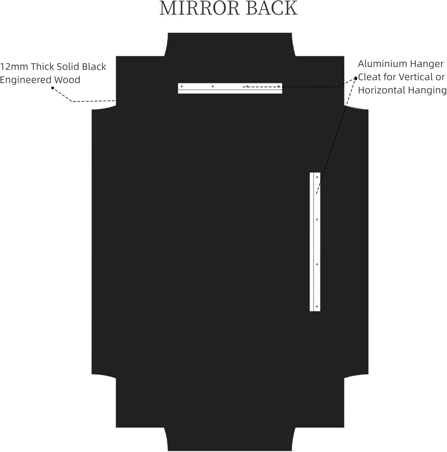 Kelly Miller Gold Bathroom Mirror for Wall, 24"x36" Large Decorative Mirror Gold Wall Mirror Vanity Mirror Beveled Wall Decor for Master Bath Half Bath Living Room Bedroom Fireplace Mantle Entryway