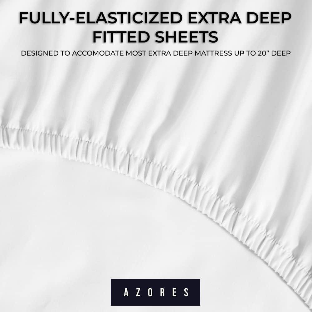 170 GSM Extra Deep Pocket Flannel Sheet Set - Azores Home