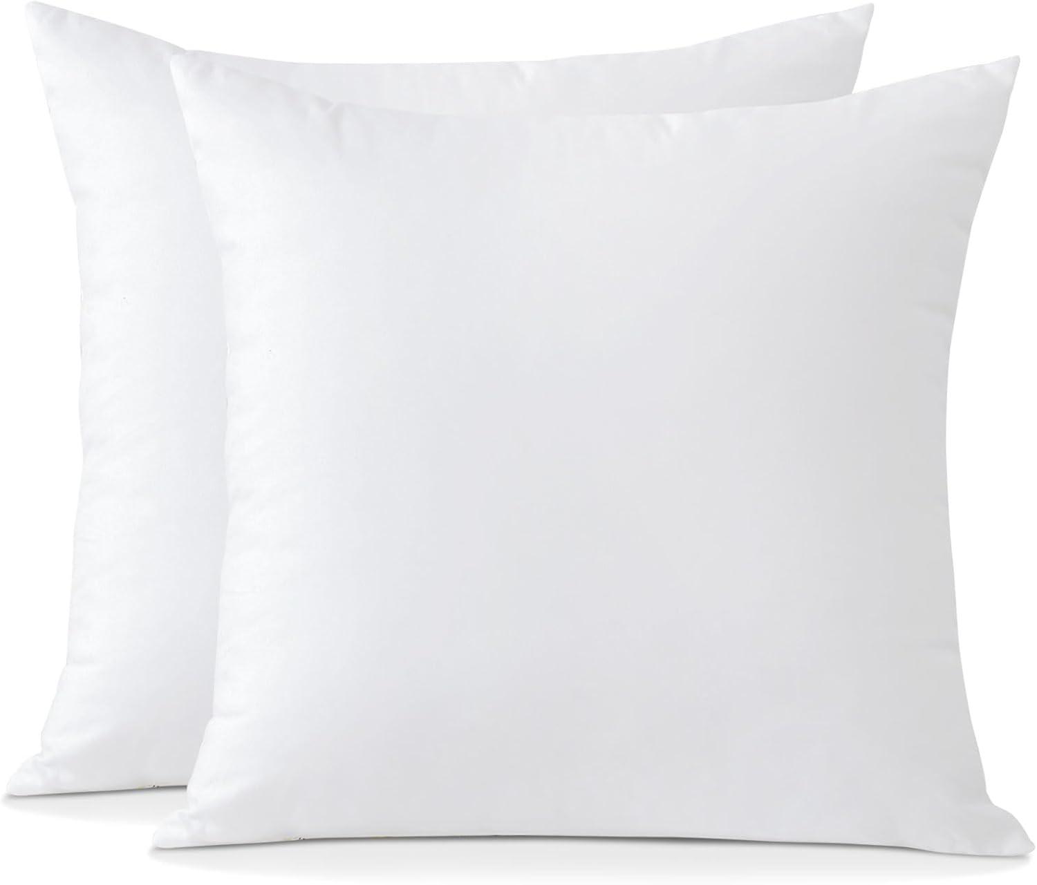 Utopia Bedding 18x18 White Throw Pillow Inserts (Set of 2) – Decorative Pillows for Bed & Couch