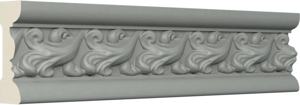 Ekena Millwork 2 1/4"H x 3/4"P x 94 1/2"L, (1 7/8" Repeat), Kinsley Chair Rail (Set of 2)