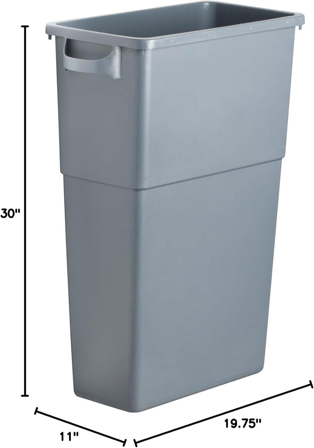 Genuine Joe Waste Container 23 Gallon 22-1/2"W x 11"D x 30" Gray 60465